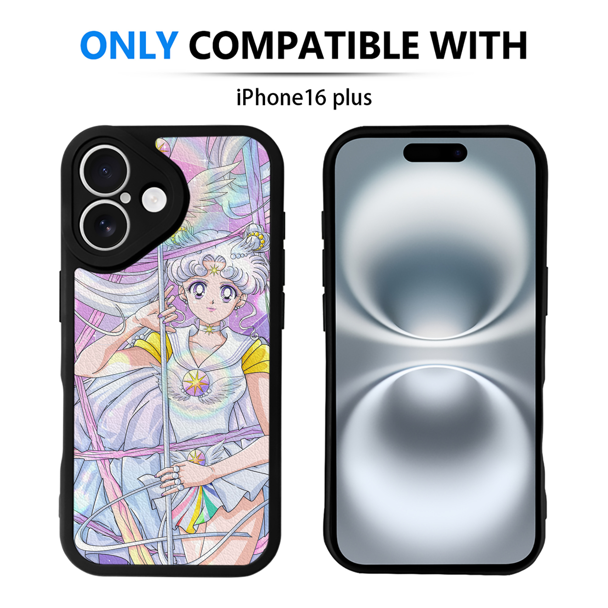 （画像用） 美少女戦士セーラームーン Sailor Moon 【iPhone 16シリーズ対応】シリコンスマホケース（レザー調） 材質：シリコン